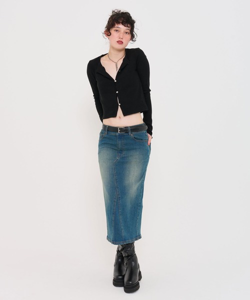 TINA:JOJUN(ティーナジョジュン)の「スリムフィット カーディガン TINA:JOJUN(カーディガン/ボレロ・レディース・テラコッタ/ブラック・M)」の16枚目の写真