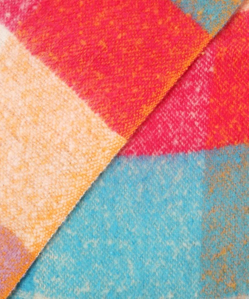 studio CLIP（スタディオクリップ）の「【daily CLIP】太フリンジチェックマフラー（マフラー・レディース・その他1/ベージュ/ブラウン・FREE）」の6枚目の写真