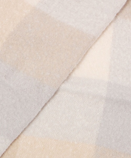 studio CLIP（スタディオクリップ）の「【daily CLIP】太フリンジチェックマフラー（マフラー・レディース・その他1/ベージュ/ブラウン・FREE）」の11枚目の写真