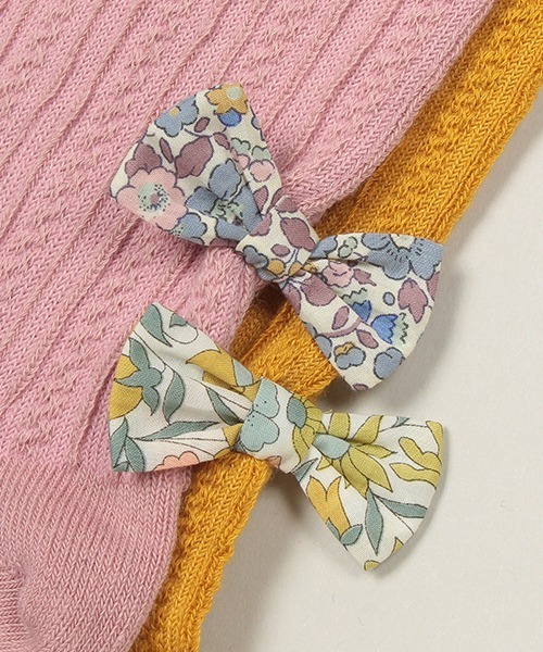 sense of wonder（センスオブワンダー）の「リバティリボン付きタイツ（タイツ/ストッキング・キッズ・マスタード/ネイビー/ピンク/チャコール・90-100cm/110-120cm/120-130cm/100-110cm/80-90cm）」の8枚目の写真