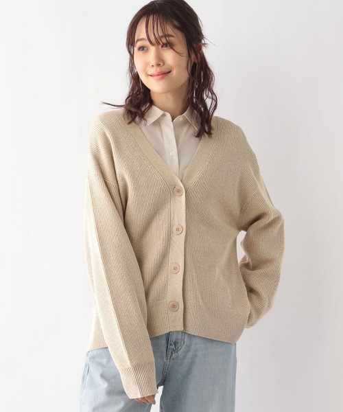 GLOBAL WORK（グローバルワーク）の「ラメニットVネックカーディガン