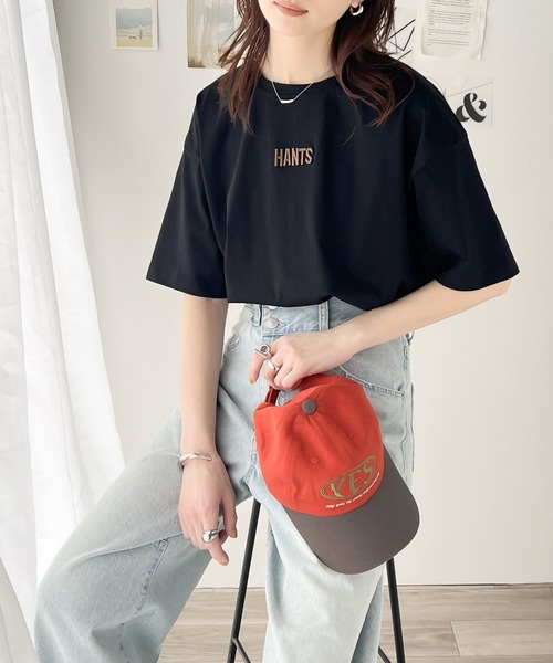 [接触冷感]ドライコットンイラスト刺繍カットソー セール】コーデを上品に魅せる。接触冷感立体刺繍Tシャツ（T