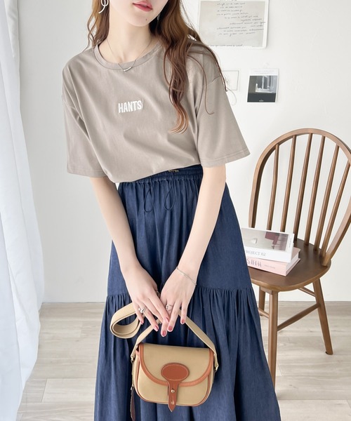 セール】コーデを上品に魅せる。接触冷感立体刺繍Tシャツ（T