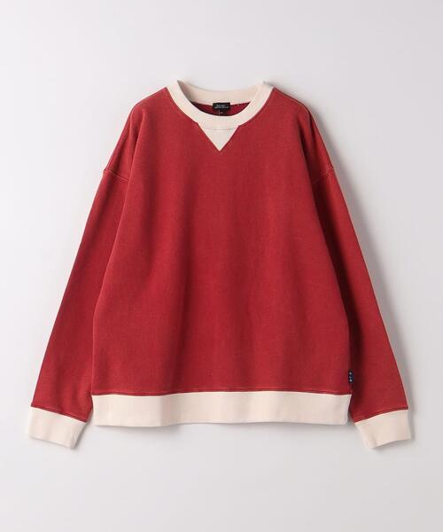 green label relaxing（グリーンレーベルリラクシング）の「裏毛 ダメージリンガー プルオーバー 140cm-160cm（スウェット・キッズ・レッド/パープル/ライトグレー・140cm/160cm/150cm）」の6枚目の写真