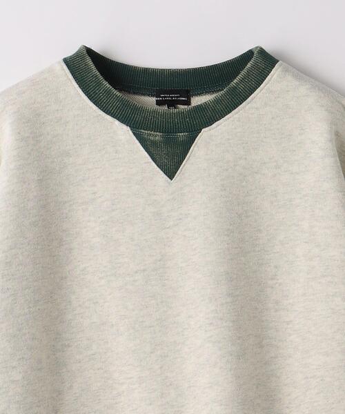 green label relaxing（グリーンレーベルリラクシング）の「裏毛 ダメージリンガー プルオーバー 140cm-160cm（スウェット・キッズ・レッド/パープル/ライトグレー・140cm/160cm/150cm）」の14枚目の写真