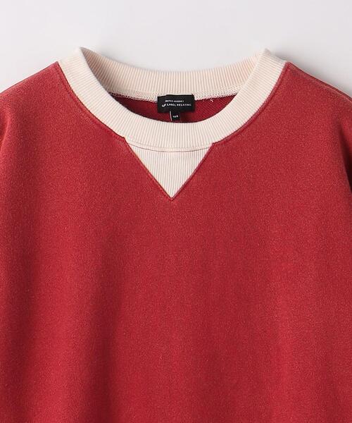 green label relaxing（グリーンレーベルリラクシング）の「裏毛 ダメージリンガー プルオーバー 140cm-160cm（スウェット・キッズ・レッド/パープル/ライトグレー・140cm/160cm/150cm）」の17枚目の写真