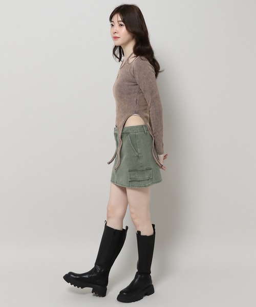 Midnight Move（ミッドナイトムーブ）の「Midnight Move／ＶＴ２　ロングスリーブ 2987717（Tシャツ/カットソー・レディース・グレー/カーキ/ピンク・FREE）」の19枚目の写真