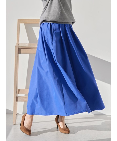 AMERICAN HOLIC（アメリカンホリック）の「タックフレアスカート（スカート・レディース・ブルー/ベージュ/ブラック・M/L）」の6枚目の写真