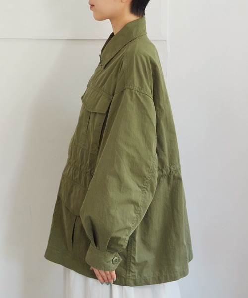 My Fav. CHILD WOMAN(マイファブチャイルドウーマン)の「コットンナイロン リップストップ アーミージャケット(ミリタリージャケット・レディース・カーキ・FREE)」の20枚目の写真
