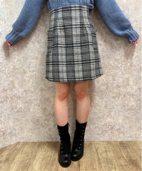 axes femme（アクシーズファム）の「ロービングチェックミニスカート