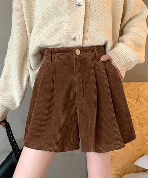 Miniministore(ミニミニストア)の「コーデュロイ ショートパンツ レディース(その他パンツ・レディース・アイボリー/ブラック/ブラウン/グリーン・L/M/XL/S)」の1枚目の写真