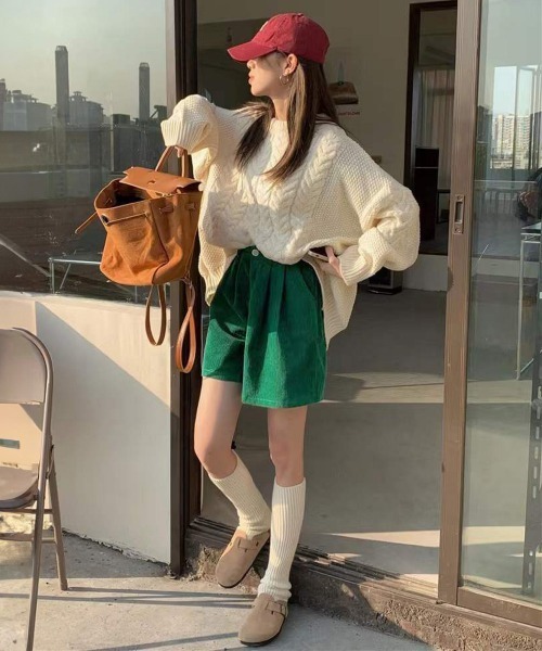 Miniministore(ミニミニストア)の「コーデュロイ ショートパンツ レディース(その他パンツ・レディース・アイボリー/ブラック/ブラウン/グリーン・L/M/XL/S)」の21枚目の写真