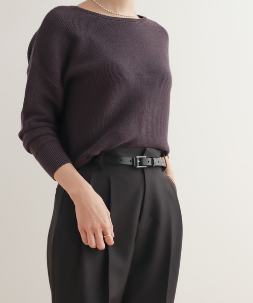 URBAN RESEARCH DOORS（アーバンリサーチドアーズ）の「スクエアバックルレザーベルト（ベルト・レディース・ブラック/ホワイト系その他・-）」の3枚目の写真