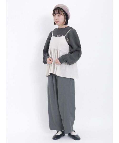 Samansa Mos2(サマンサ モスモス)の「◎バルーンスラックスパンツ(スラックス・レディース・ブラック/カーキ/グレー/ベージュ・F)」の13枚目の写真