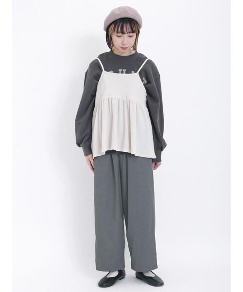 Samansa Mos2(サマンサ モスモス)の「◎バルーンスラックスパンツ(スラックス・レディース・ブラック/カーキ/グレー/ベージュ・F)」の14枚目の写真