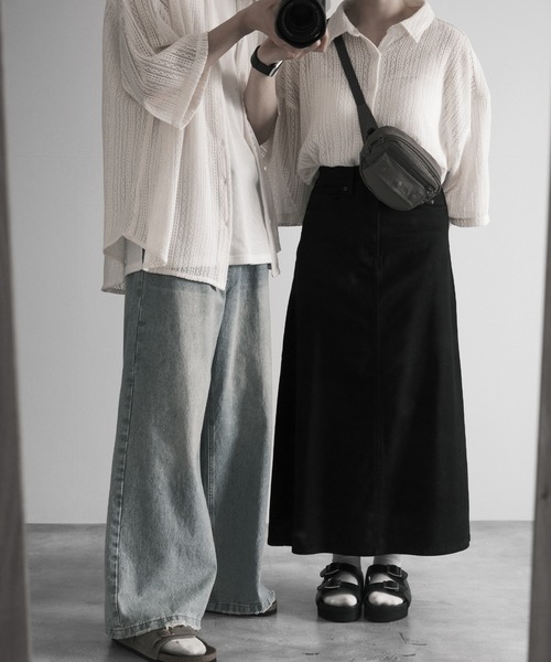 RUUBON(ルーボン)の「【RUUBON】jacquard lace half sleeve shirt / ジャガードレースハーフスリーブシャツ(シャツ/ブラウス・メンズ・ブラック/オフホワイト・L/M/S)」の15枚目の写真