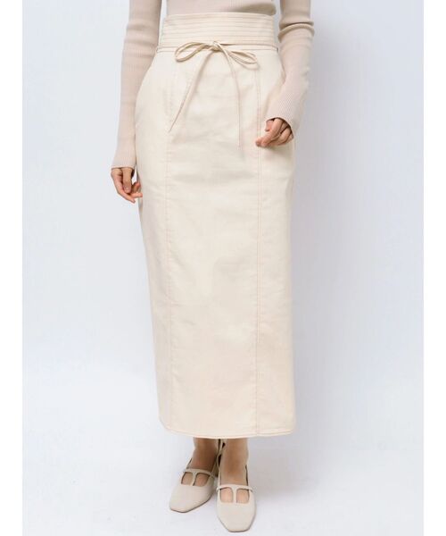 LAGUNAMOON（ラグナムーン）の「ステッチベルトタイトスカート（スカート・レディース・アイボリー/チャコールグレー/オレンジ・SMALL/MEDIUM）」の18枚目の写真