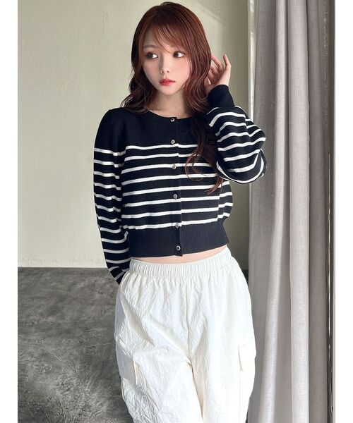 RESEXXY（リゼクシー）の「クルーネックニットカーディガン（カーディガン/ボレロ・レディース・イエロー/ブラック/ブルー/その他1/その他・FREE）」の7枚目の写真