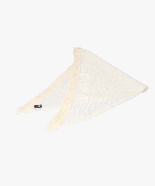 arth（アース）の「arth Mesh Fringe Scarf / アース（ニットキャップ/ビーニー・レディース・ホワイト/ブラック・FREE）」の3枚目の写真