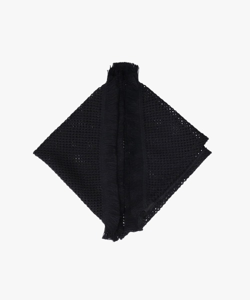 arth（アース）の「arth Mesh Fringe Scarf / アース（ニットキャップ/ビーニー・レディース・ホワイト/ブラック・FREE）」の8枚目の写真