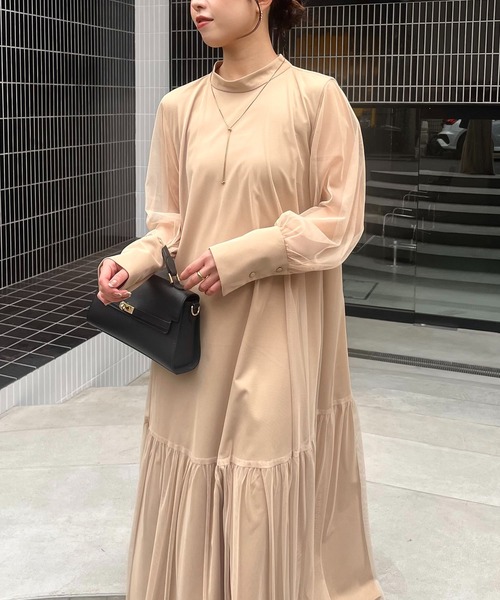 オケージョンアイテム】【サイズ展開あり】チュールハイネック