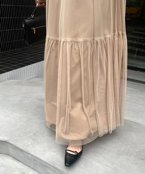 オケージョンアイテム】【サイズ展開あり】チュールハイネック