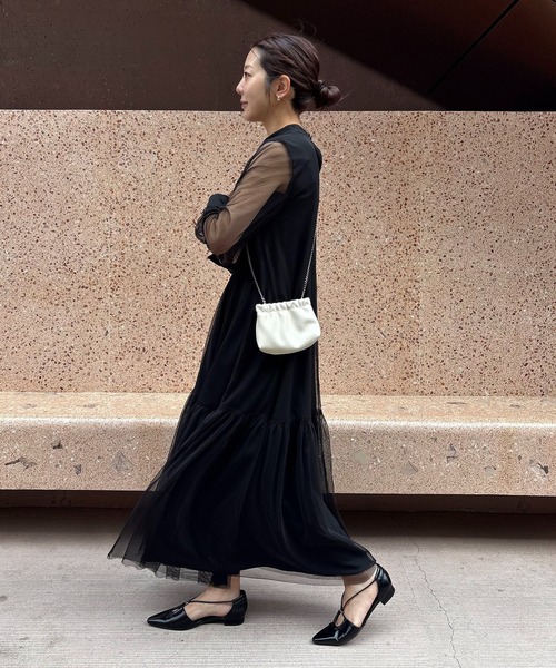 オケージョンアイテム】【サイズ展開あり】チュールハイネック