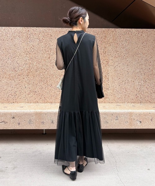 オケージョンアイテム】【サイズ展開あり】チュールハイネック