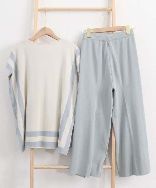 Miniministore（ミニミニストア）の「ニットセットアップ 冷感タッチレディース（アンサンブル・レディース・ブラック/ブルーグレー・FREE）」の19枚目の写真