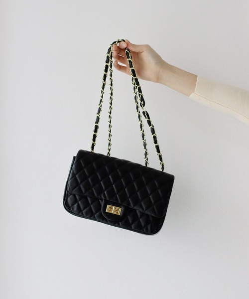 BLUEEAST（ブルーイースト）の「2WAYキルティングチェーンショルダーバッグ（ショルダーバッグ・レディース・ベージュ/ブラック・FREE）」の20枚目の写真