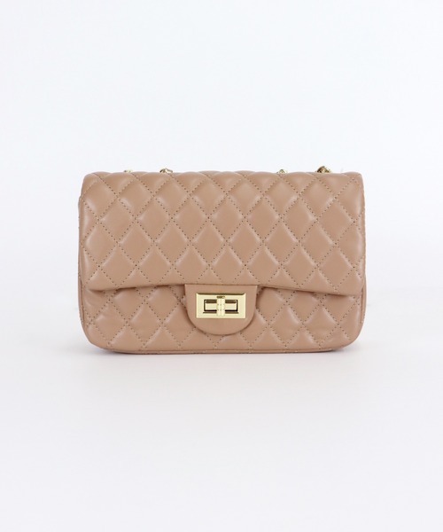 BLUEEAST（ブルーイースト）の「2WAYキルティングチェーンショルダーバッグ（ショルダーバッグ・レディース・ベージュ/ブラック・FREE）」の9枚目の写真