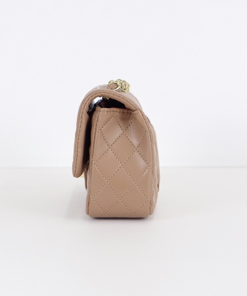 BLUEEAST（ブルーイースト）の「2WAYキルティングチェーンショルダーバッグ（ショルダーバッグ・レディース・ベージュ/ブラック・FREE）」の12枚目の写真