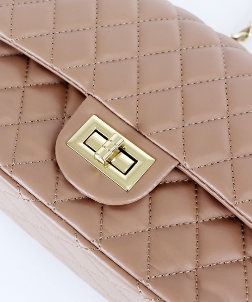 BLUEEAST（ブルーイースト）の「2WAYキルティングチェーンショルダーバッグ（ショルダーバッグ・レディース・ベージュ/ブラック・FREE）」の13枚目の写真