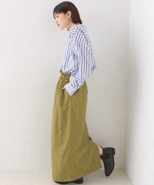 OMNES（オムネス）の「撥水加工ナイロンドロストギャザースカート（スカート・レディース・ブラック/カーキ/ベージュ・FREE）」の19枚目の写真