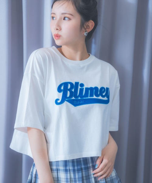 repipi armario（レピピ アルマリオ）の「シャララロゴＴシャツ（Tシャツ/カットソー・キッズ・杢グレー/ブラック/ピンク/ホワイト・LARGE/MEDIUM/SMALL）」の2枚目の写真