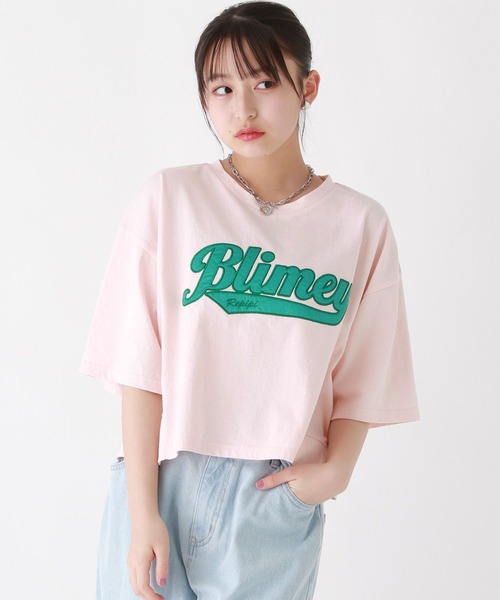 repipi armario（レピピ アルマリオ）の「シャララロゴＴシャツ（Tシャツ/カットソー・キッズ・杢グレー/ブラック/ピンク/ホワイト・LARGE/MEDIUM/SMALL）」の4枚目の写真