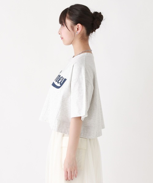 repipi armario（レピピ アルマリオ）の「シャララロゴＴシャツ（Tシャツ/カットソー・キッズ・杢グレー/ブラック/ピンク/ホワイト・LARGE/MEDIUM/SMALL）」の21枚目の写真