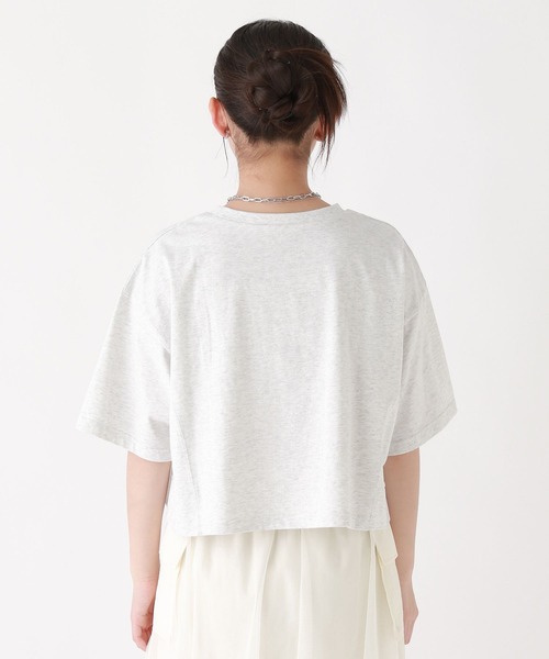 repipi armario（レピピ アルマリオ）の「シャララロゴＴシャツ（Tシャツ/カットソー・キッズ・杢グレー/ブラック/ピンク/ホワイト・LARGE/MEDIUM/SMALL）」の5枚目の写真