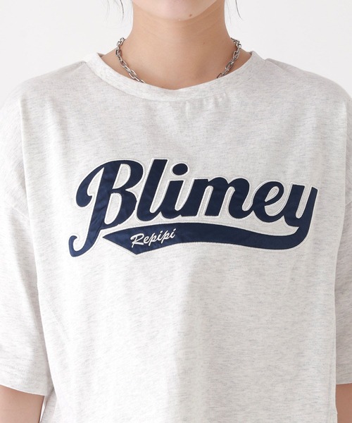 repipi armario（レピピ アルマリオ）の「シャララロゴＴシャツ（Tシャツ/カットソー・キッズ・杢グレー/ブラック/ピンク/ホワイト・LARGE/MEDIUM/SMALL）」の6枚目の写真