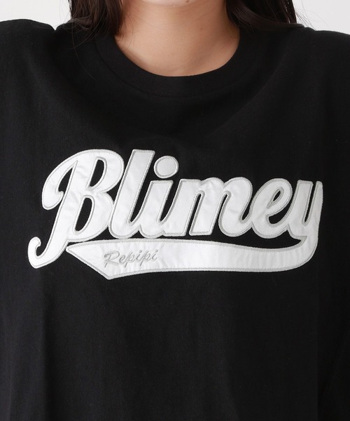 repipi armario（レピピ アルマリオ）の「シャララロゴＴシャツ（Tシャツ/カットソー・キッズ・杢グレー/ブラック/ピンク/ホワイト・LARGE/MEDIUM/SMALL）」の10枚目の写真