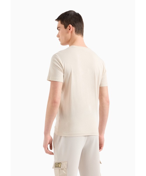 EMPORIO ARMANI EA7(エンポリオアルマーニイーエーセブン)の「【エンポリオ アルマーニ EA7】Gold Label クルーネックTシャツ ピマコットン製(Tシャツ/カットソー・メンズ・ブラック/ホワイト/ベージュ系・XX-LARGE/X-LARGE/MEDIUM/LARGE/SMALL/X-SMALL)」の8枚目の写真