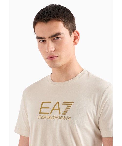 EMPORIO ARMANI EA7(エンポリオアルマーニイーエーセブン)の「【エンポリオ アルマーニ EA7】Gold Label クルーネックTシャツ ピマコットン製(Tシャツ/カットソー・メンズ・ブラック/ホワイト/ベージュ系・XX-LARGE/X-LARGE/MEDIUM/LARGE/SMALL/X-SMALL)」の7枚目の写真