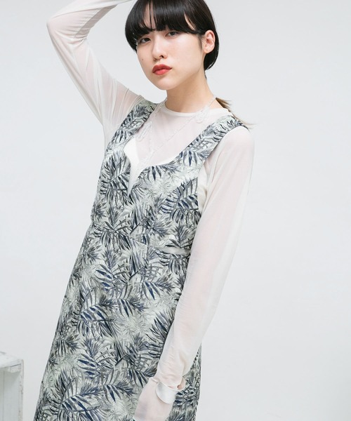 KBF（ケイビーエフ）の「ロングスリーブシアーカットソー（Tシャツ/カットソー・レディース・オフホワイト/ピンク/イエロー・ONE）」の5枚目の写真