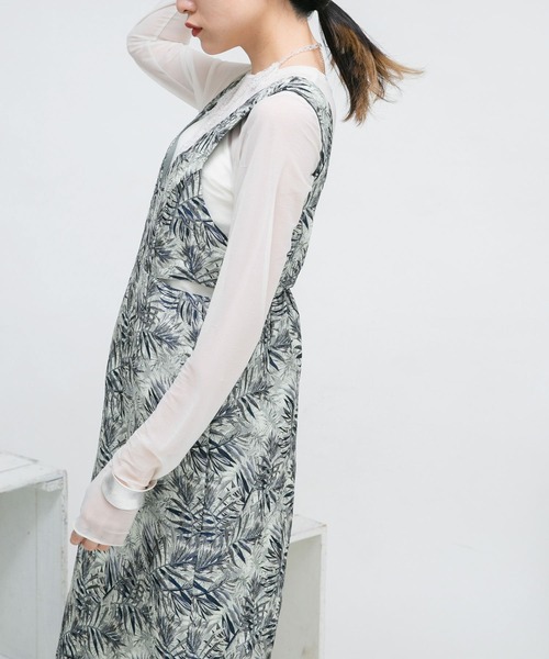 KBF（ケイビーエフ）の「ロングスリーブシアーカットソー（Tシャツ/カットソー・レディース・オフホワイト/ピンク/イエロー・ONE）」の6枚目の写真