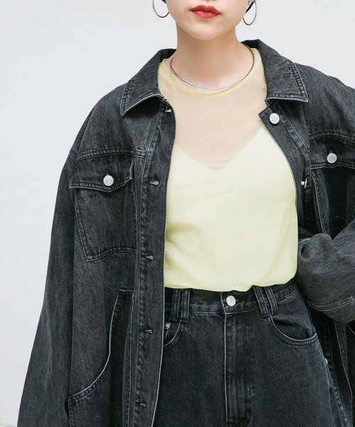 KBF（ケイビーエフ）の「ロングスリーブシアーカットソー（Tシャツ/カットソー・レディース・オフホワイト/ピンク/イエロー・ONE）」の11枚目の写真