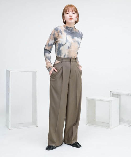 KBF(ケイビーエフ)の「サイドオープンスラックス(スラックス・レディース・モカ/グリーン系その他・36/38)」の8枚目の写真