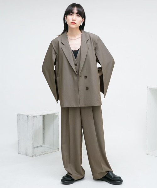 KBF(ケイビーエフ)の「サイドオープンスラックス(スラックス・レディース・モカ/グリーン系その他・36/38)」の11枚目の写真