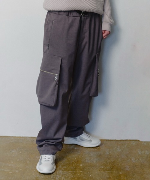 Jieda(ジエダ)の「EASY CARGO PANTS(カーゴパンツ・メンズ・グレー/ブラック/ブラウン・1/2)」の4枚目の写真