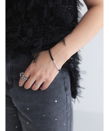 JUMELLE | black beads bracelet(ブレスレット)