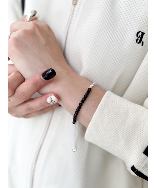 JUMELLE（ジュメロ）の「black beads bracelet（ブレスレット・レディース・ブラック・FREE）」の7枚目の写真